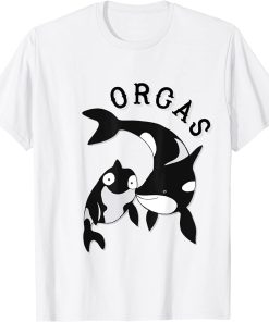 Orcas killer Whales Jumping Over Ocean Waves T-shirt T-Shirt