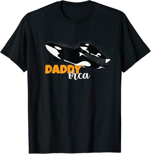 Father Orca Cute Daddy Orca Family Design T-Shirt